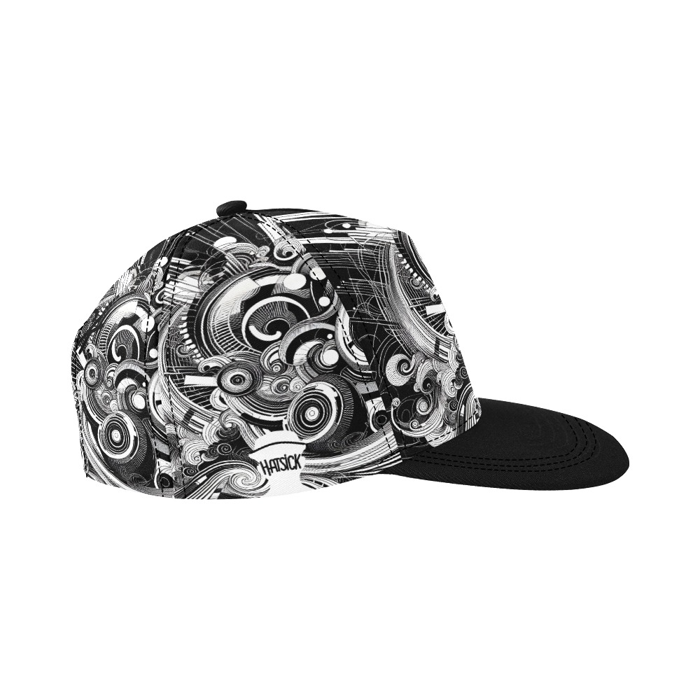 Black & White patterns Snapback Cap
