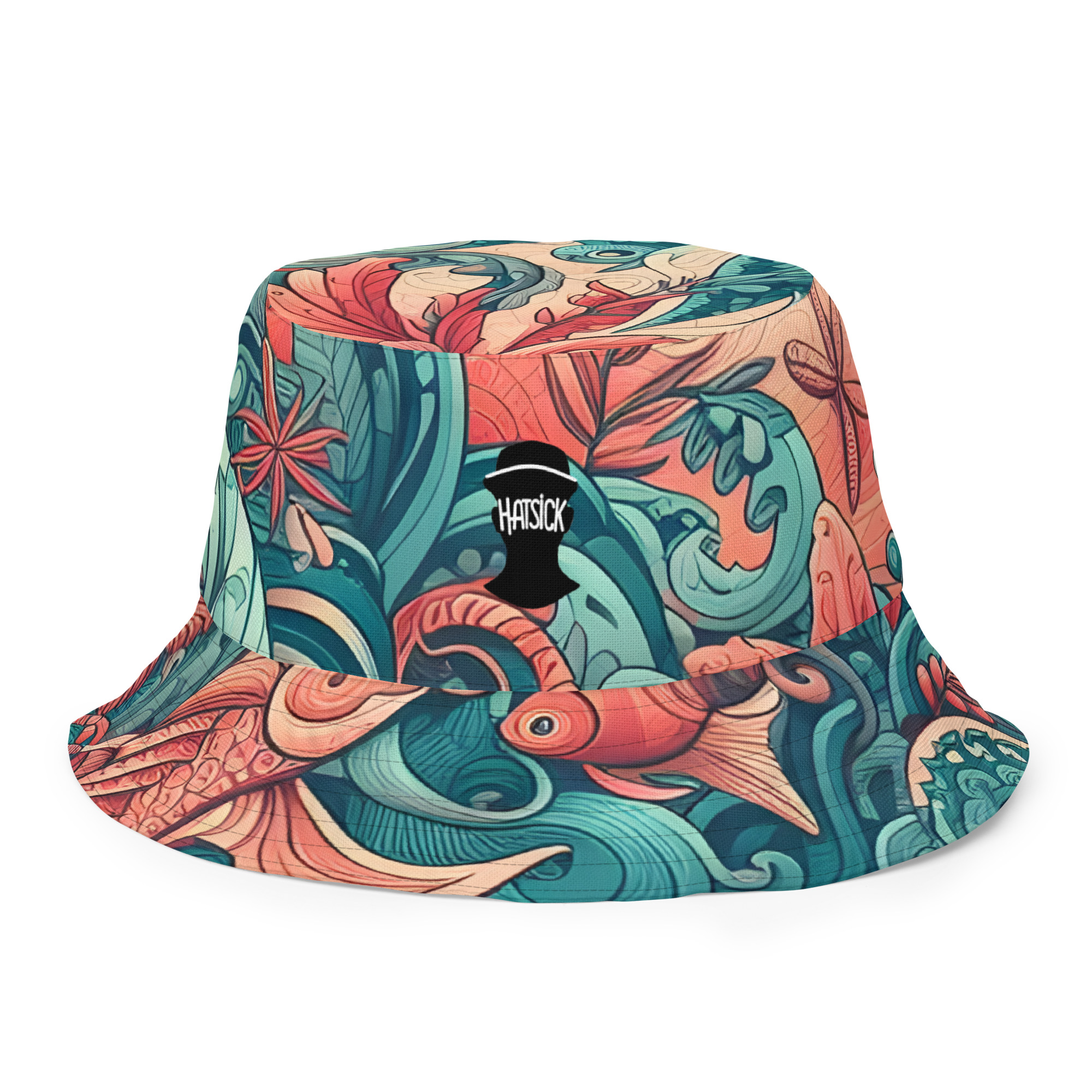 Coral Sea Reversible bucket hat