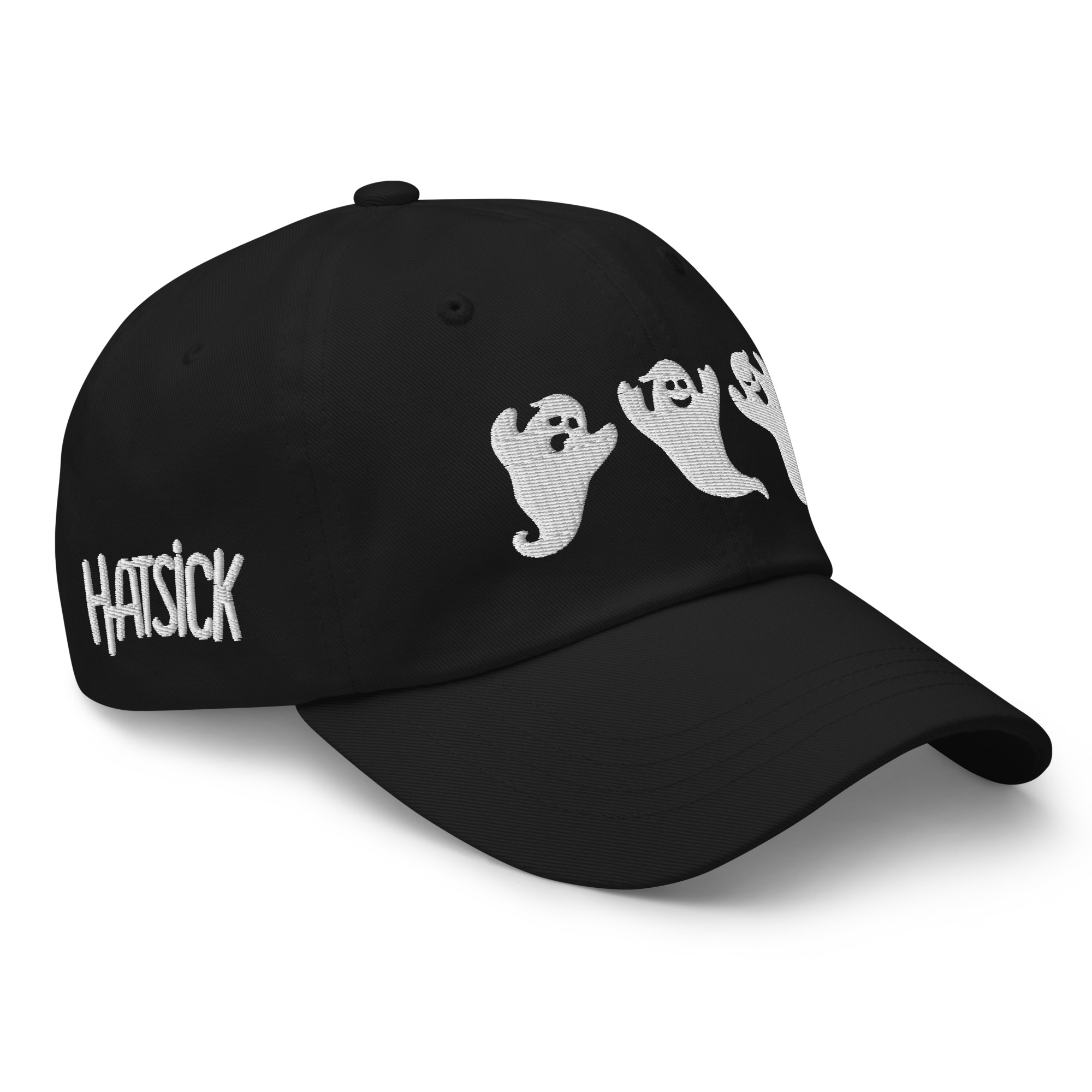 Ghosty Black Baseball hat