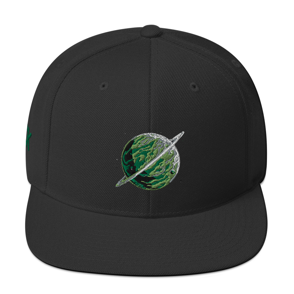 Green Planet Snapback Hat