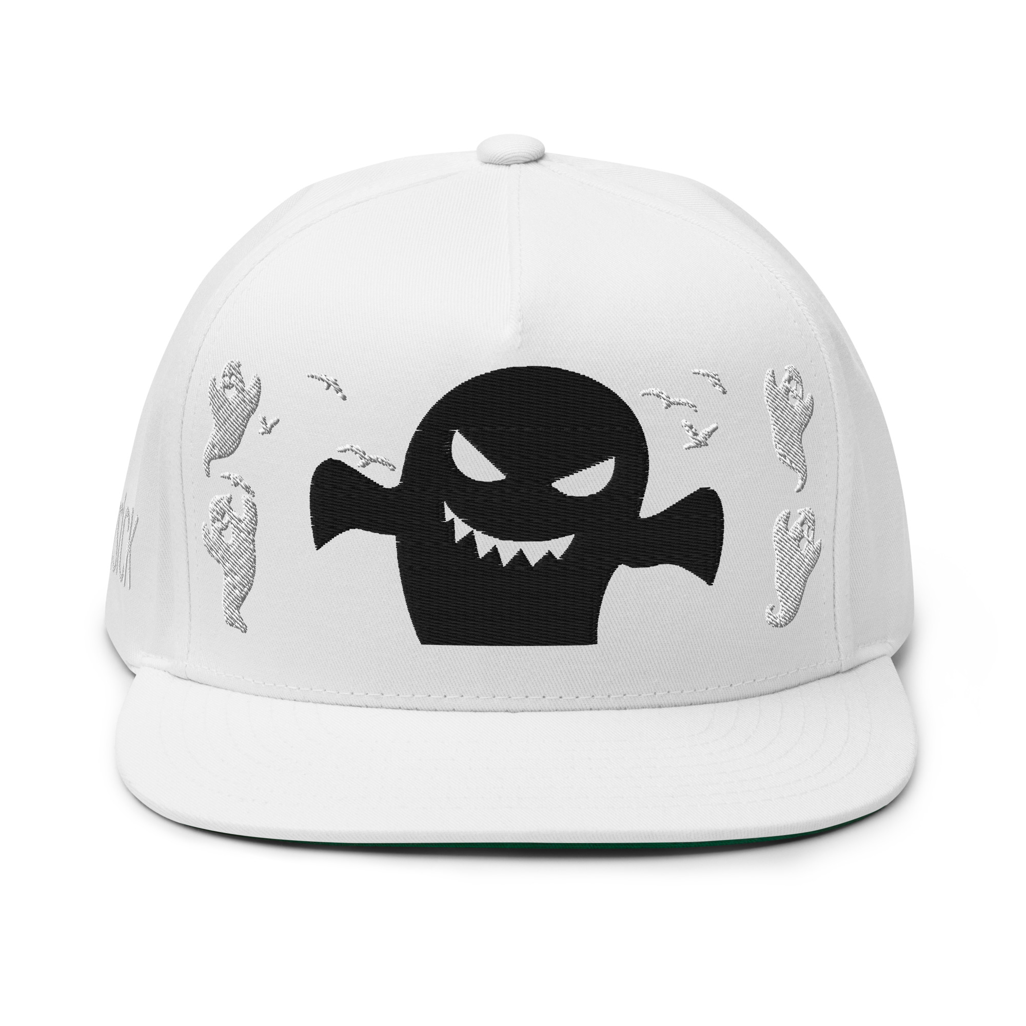 3D Puff Evil Ghost Snapback Cap