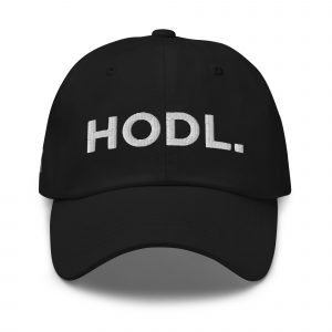 HODL. Black&White Dad hat