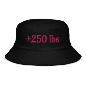 250+ lbs terry cloth bucket hat